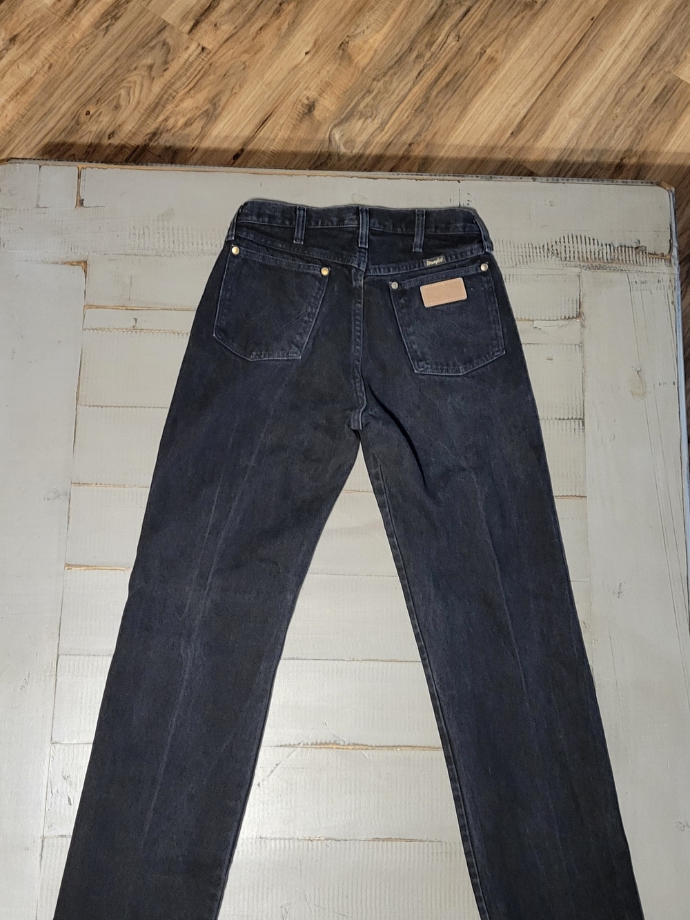 Wrangler 13MWZ Cowboy Cut Original Fit Jeans Straight Leg Black Jeans 30x36
